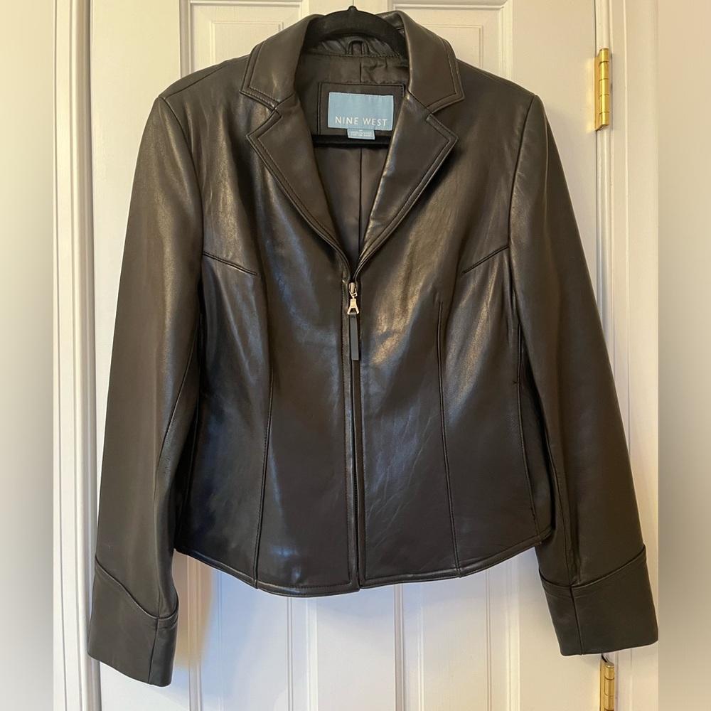Nine West Leather Jacket - Size Medium